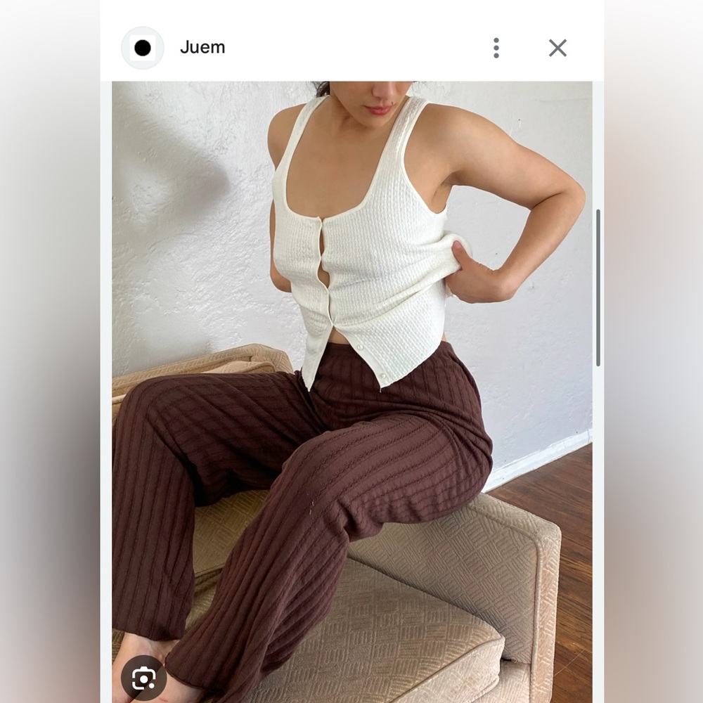 Chocolate Knit Button-Front Tank Top UK/AUS sizing